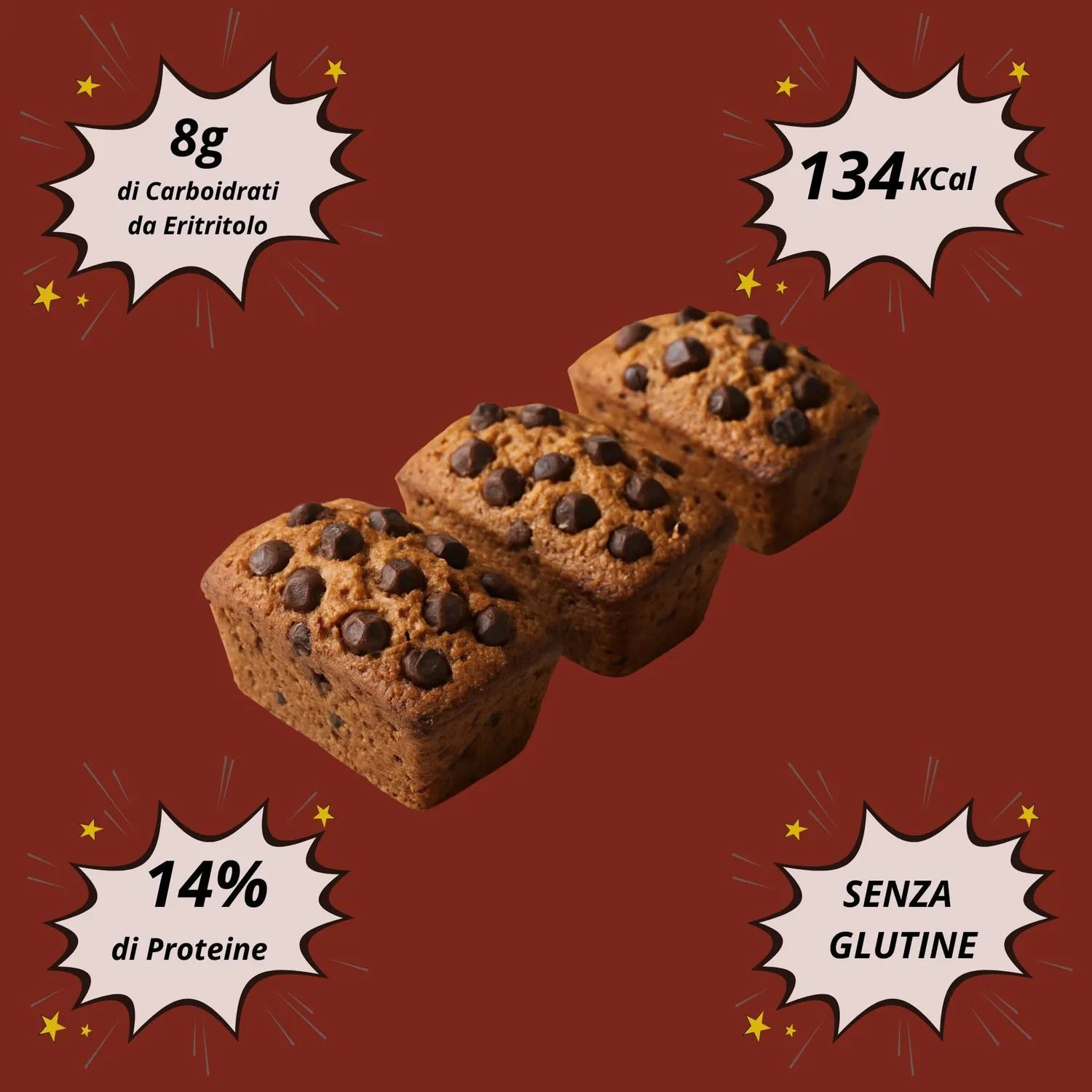 Keto 01 Carb plumcake cioccolato 3x100 g senza zucchero