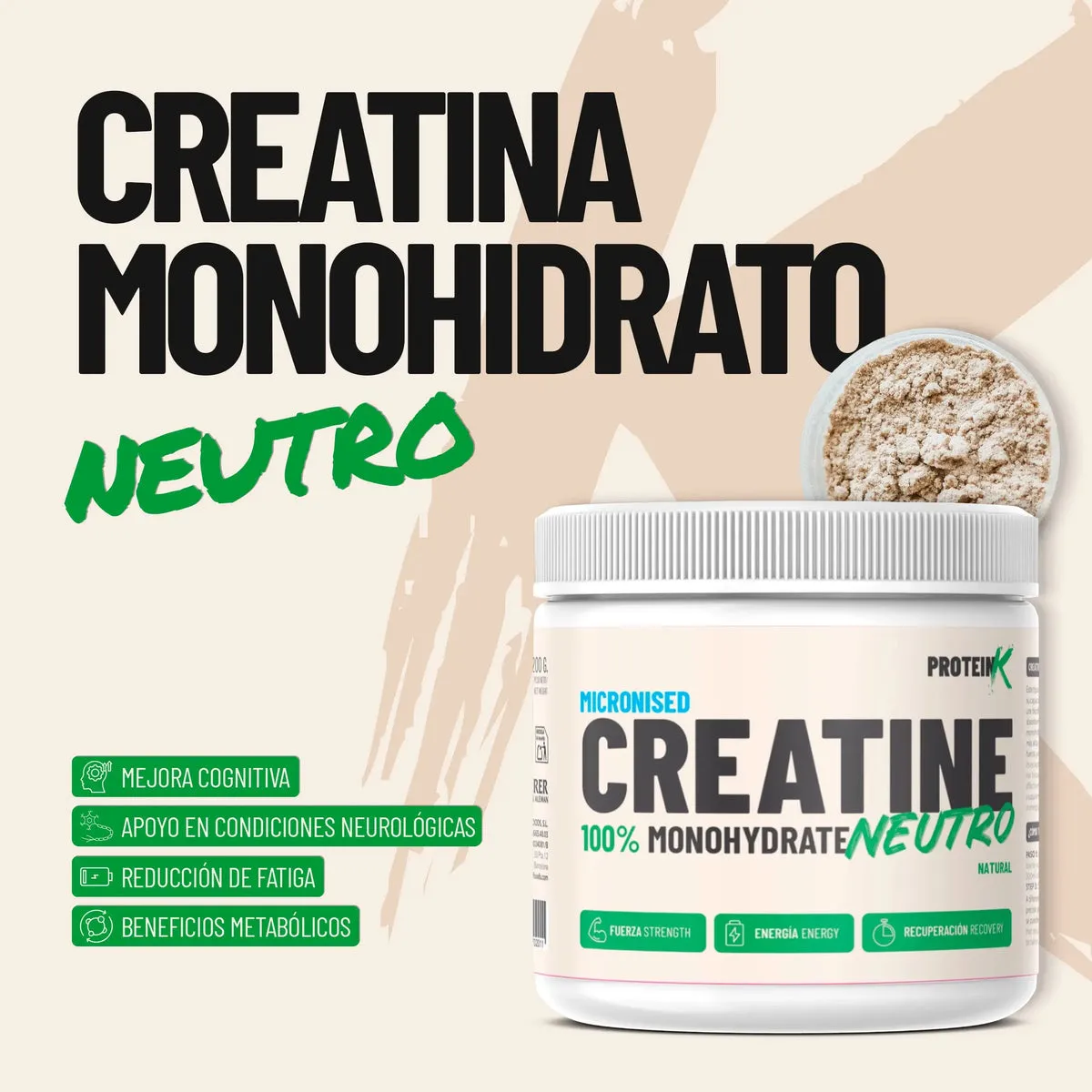 Protein K Creatina Monoidrato integratore neutro 3 g dose