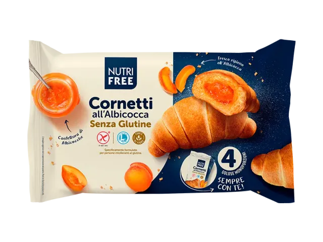 Nutrifree Cornetti Albicocca Senza Glutine 4 Pezzi