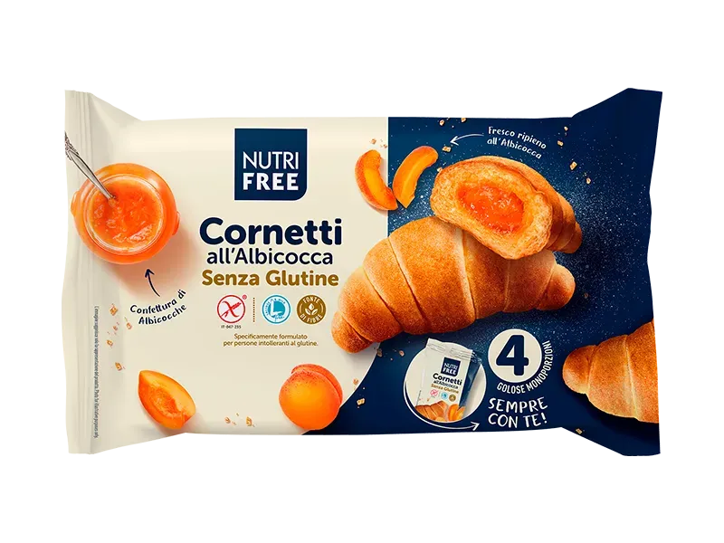 Nutrifree Cornetti Albicocca Senza Glutine 4 Pezzi