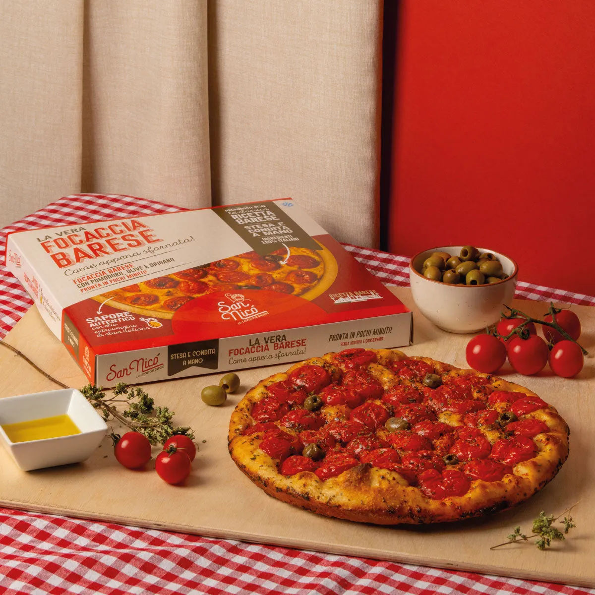 San Nicò Barese Classica focaccia pomodoro olive lung liev