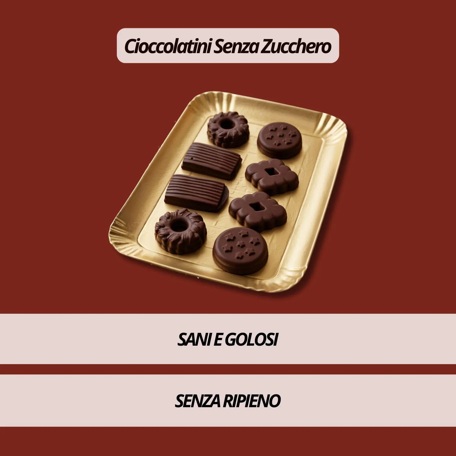 Keto 01 Carb Cioccolatini Senza Ripieno 150g senza zucchero