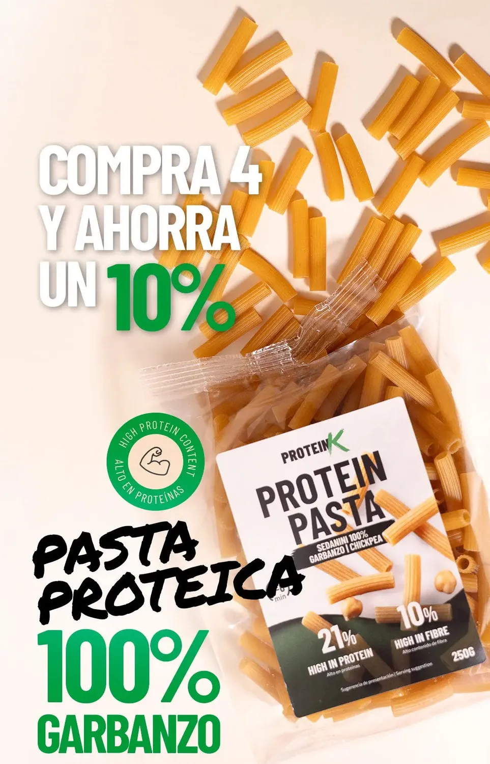 Protein K Pasta Proteica Ceci Sedanini 250 g senza glutine
