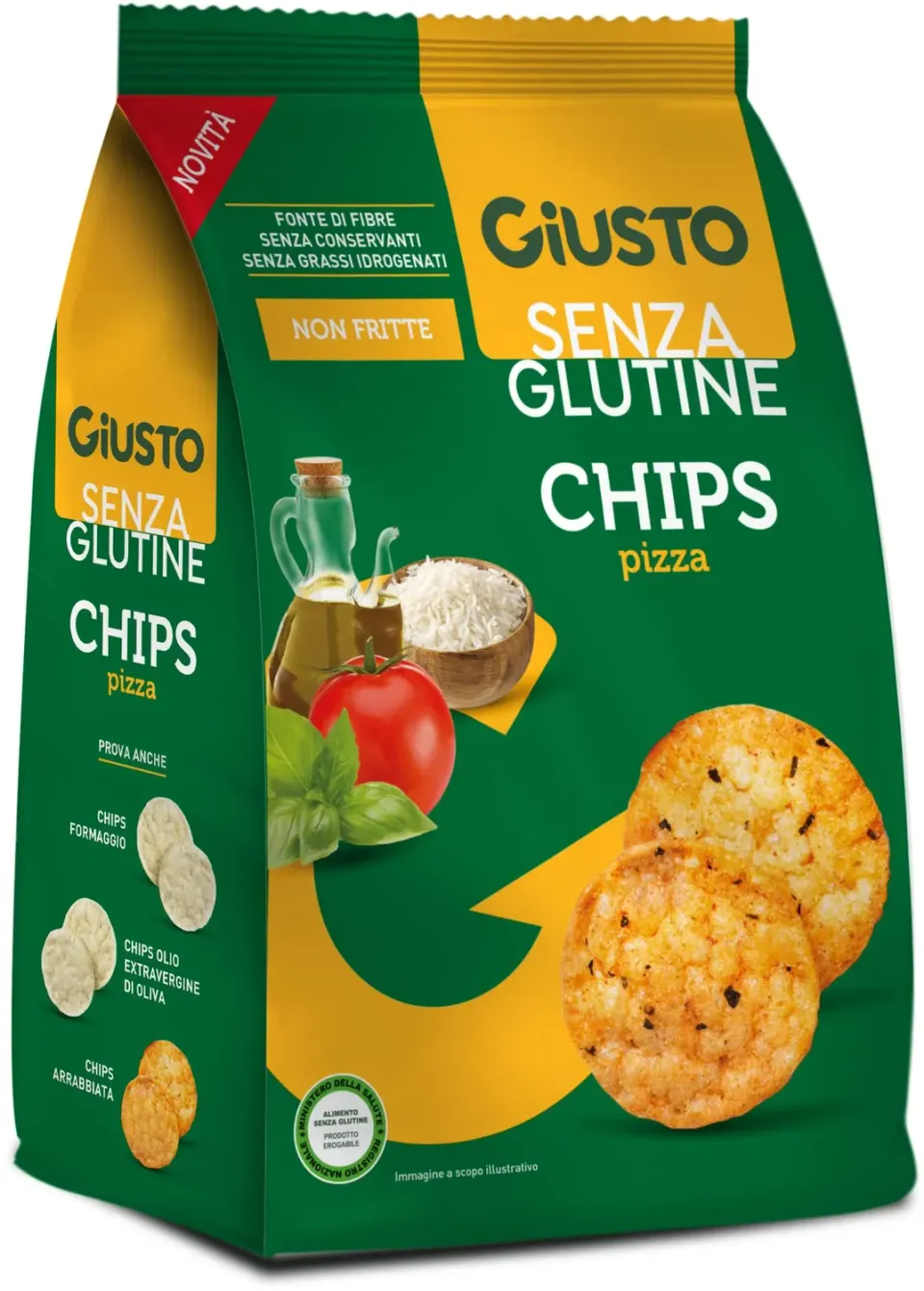 Giusto Chips alla Pizza snack senza glutine 40 g