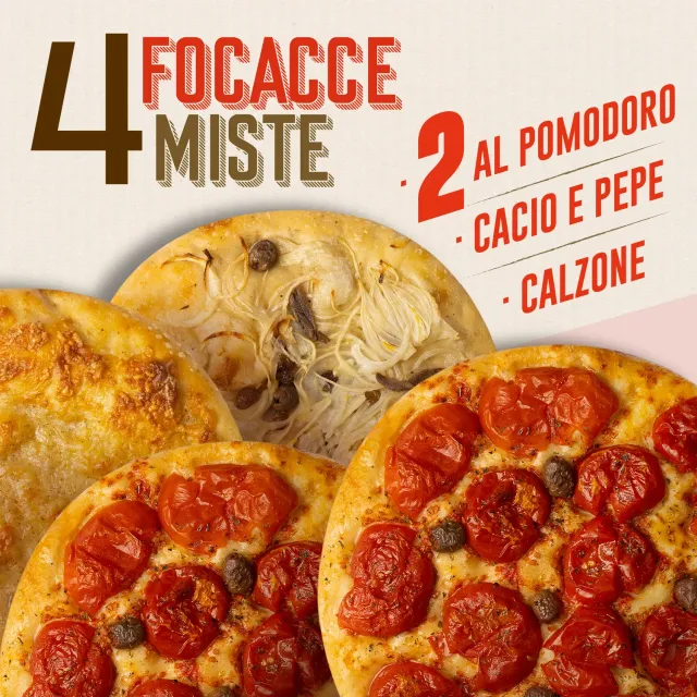 SanNicò Box 4 Focacce Baresi 2 classiche cacio pepe cipolla