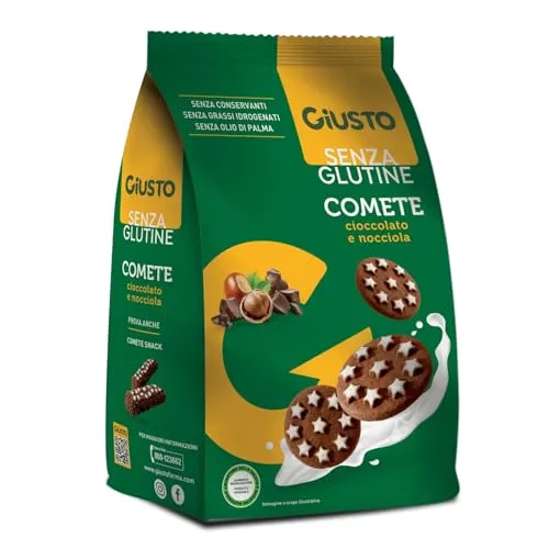 Giusto Comete Biscotti Cioccolato 200 g senza glutine