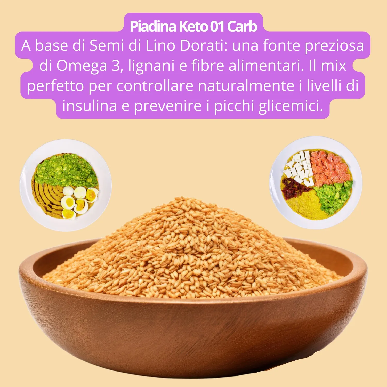Keto 01 Carb Piadina Keto 3x75g senza glutine 1g carb