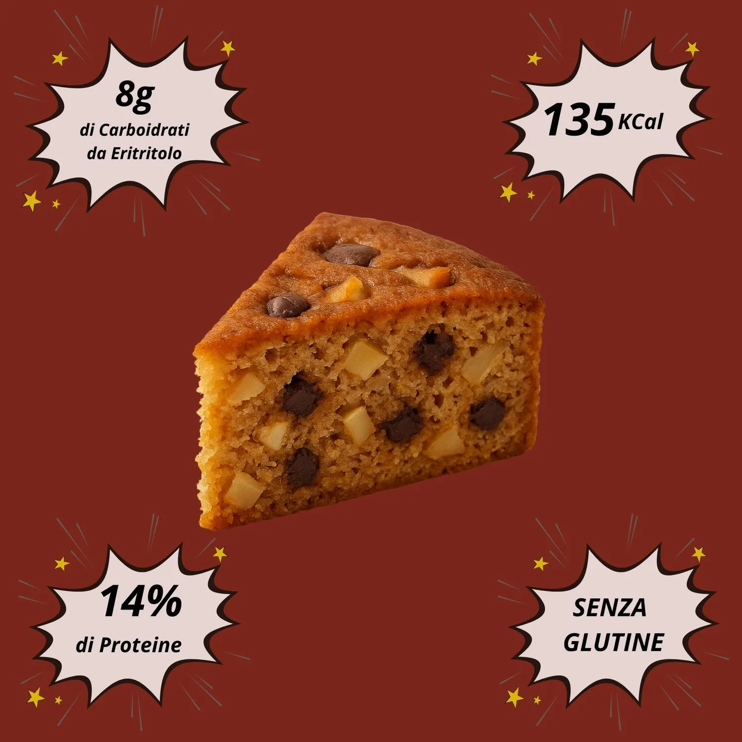 Keto 01 Carb Mela Cannella Cioccolato torta keto 500g senza glutine