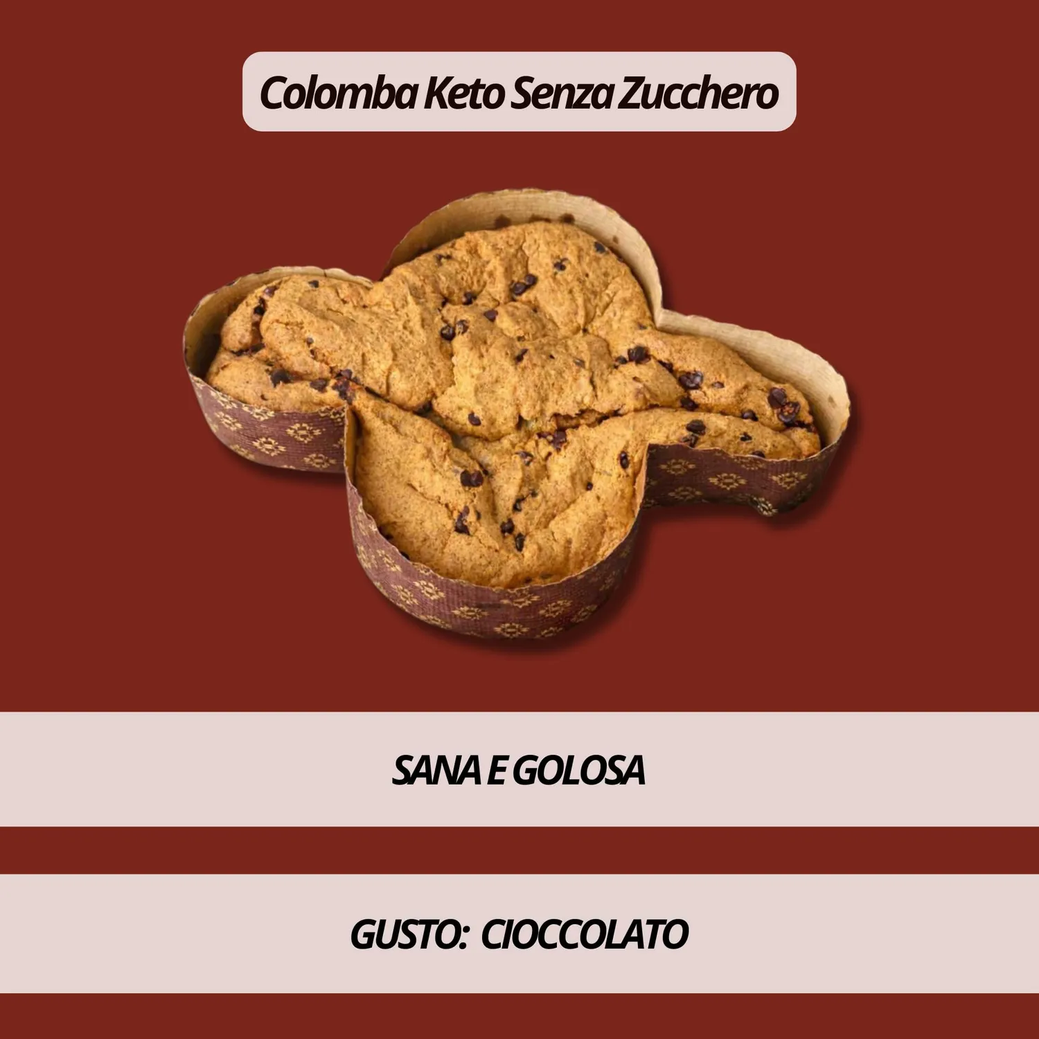 Keto 01 Carb Colomba Cioccolato 500g senza zucchero